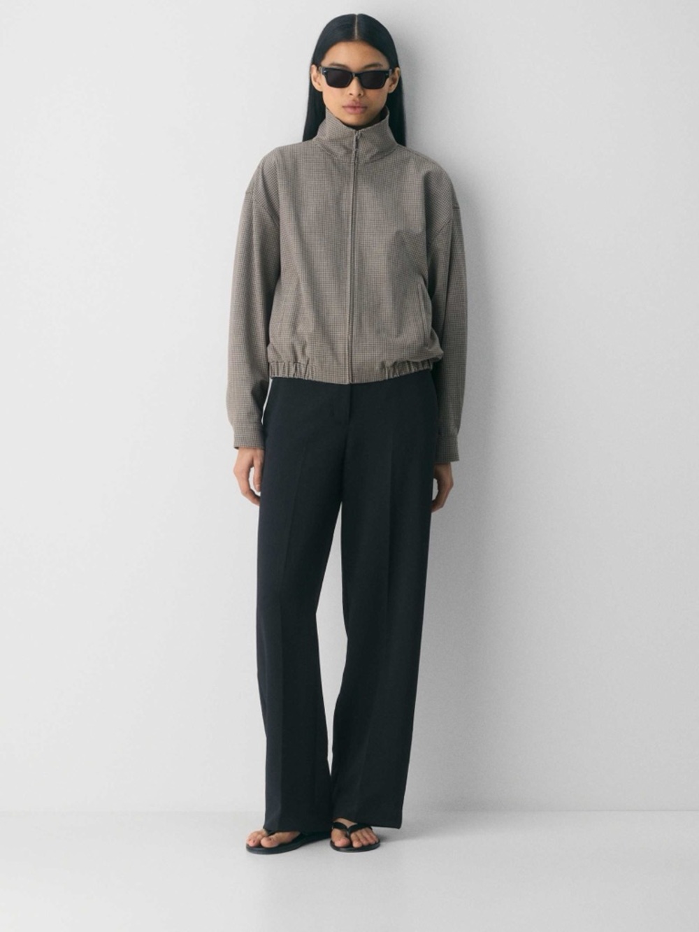 Aritzia The Limitless Pant Crepette Wide Leg Trousers in Black